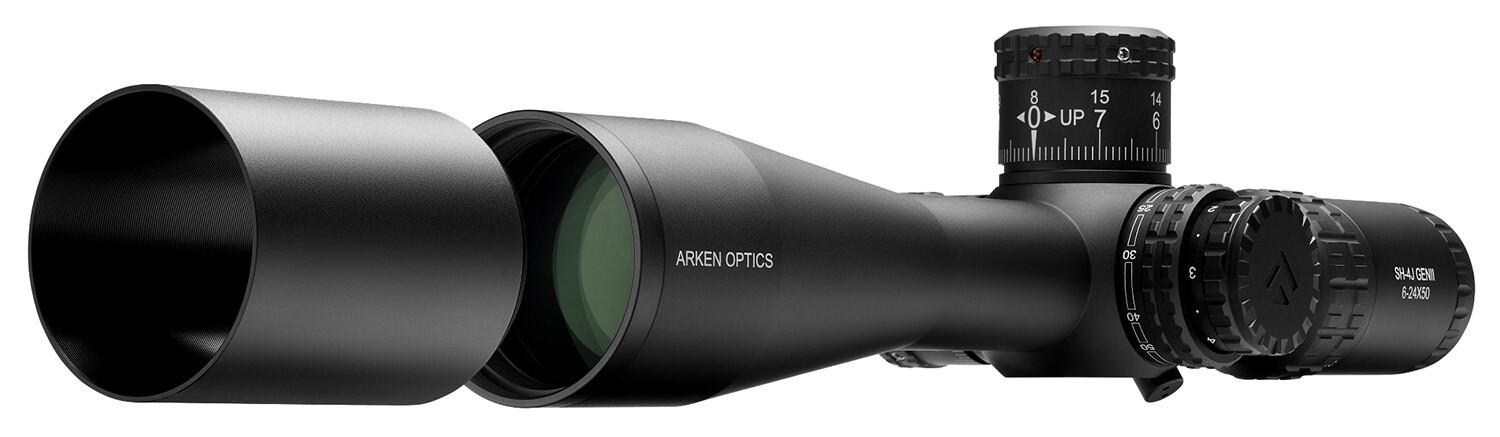 Arken Optics SH-4J GENII 6-24X50 FFP MIL VHR Reticle with Zero Stop - 34mm Tube