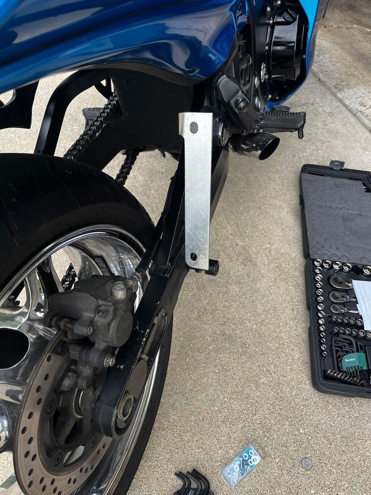 Side Flat License Plate Relocation Holder Bracket for Suzuki Hayabusa 1999-now