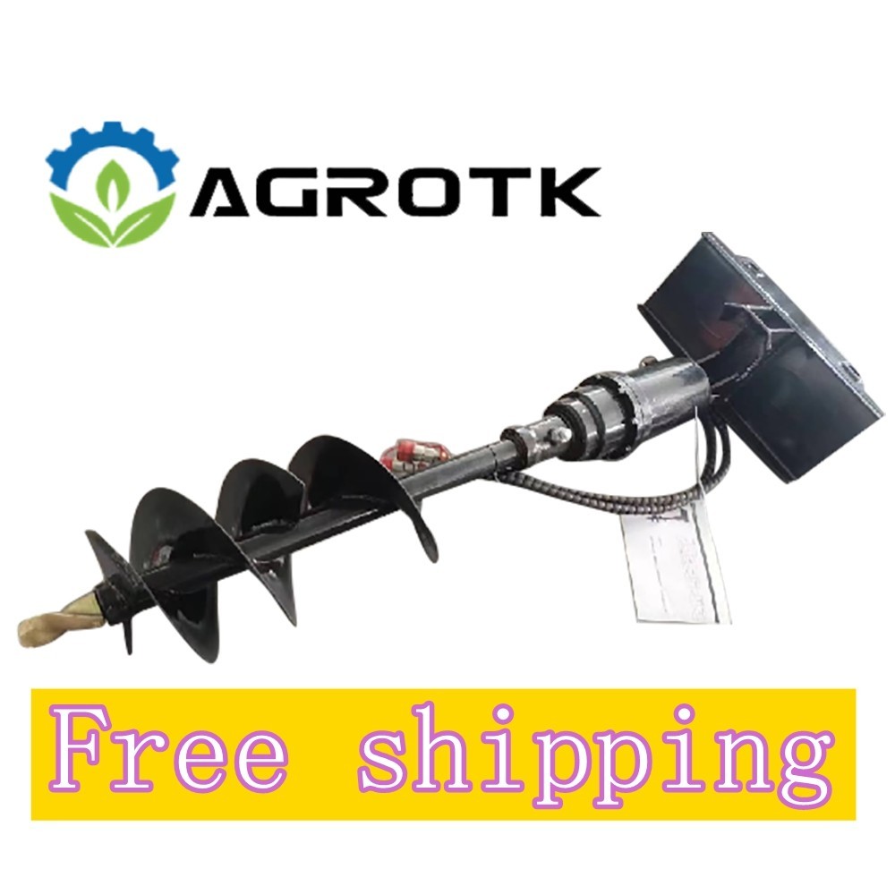 Agrotk M-AG Hydraulic Auger Mini Skid Steer Attachment 12inch for Micro Loader