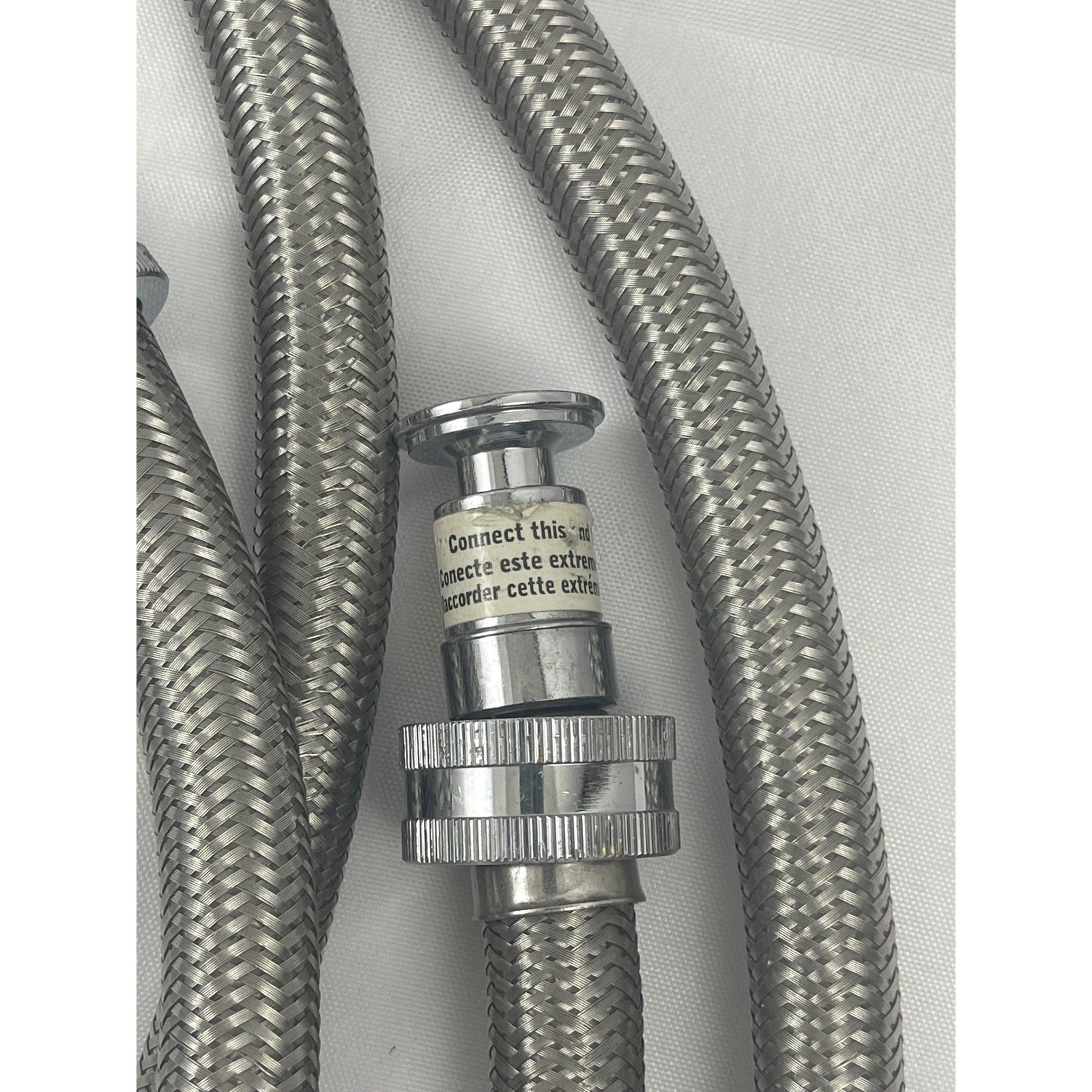 Braided Stainless Steel Steam Dryer Water Supply Hose Silver Universal 6ft