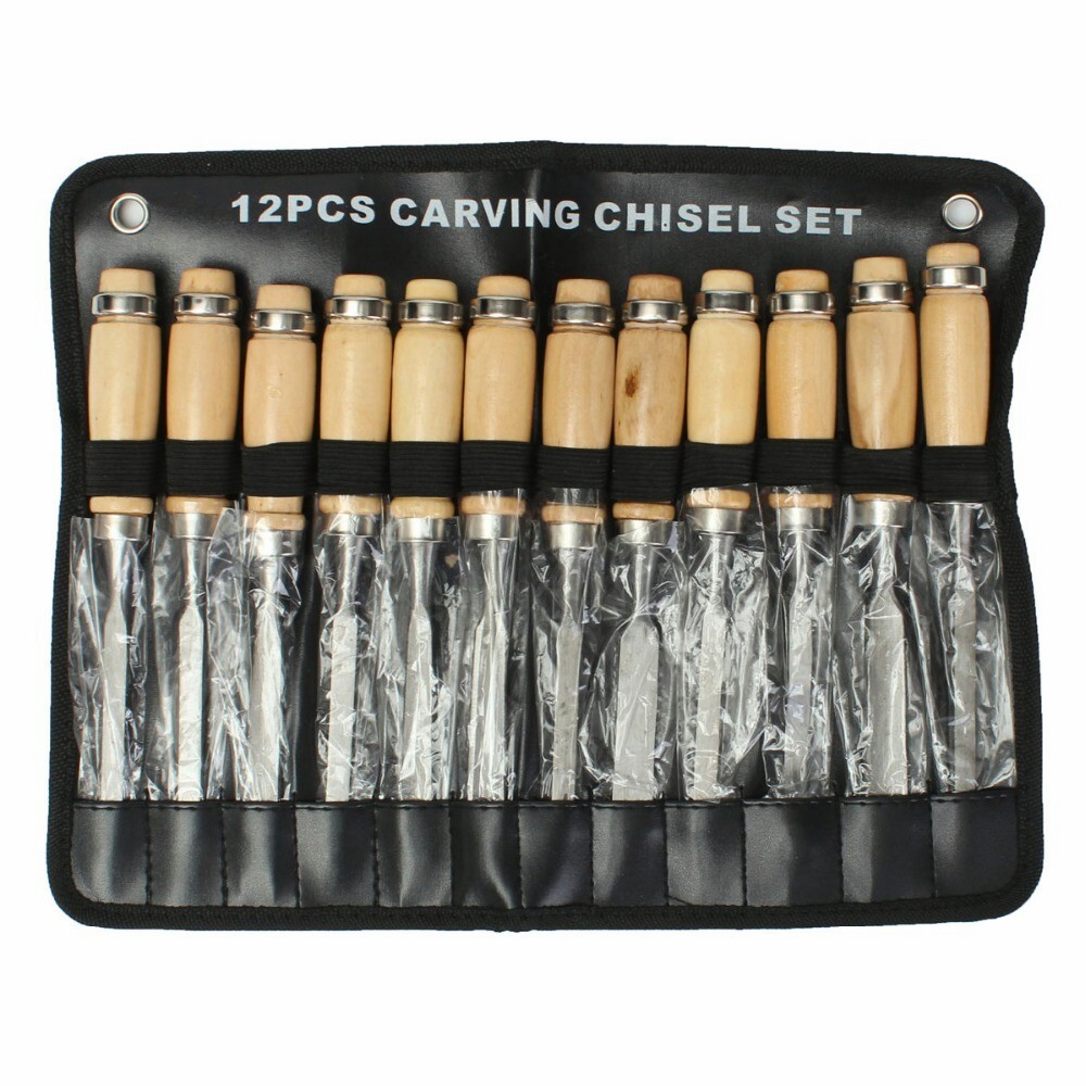 Professional Wood Carving Hand Chisel Set Woodworking Lathe Gouges Tools