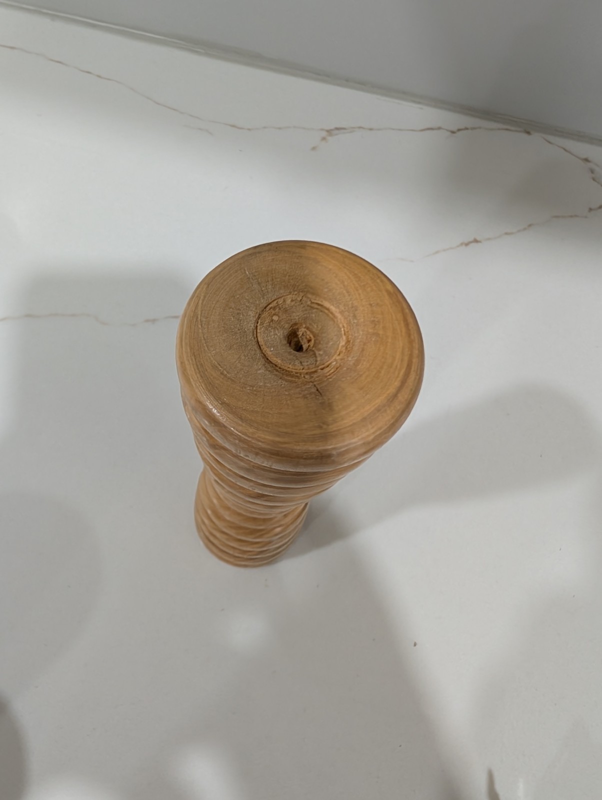 Vintage Set Of 3 Wooden Textile Bobbins Spools Industrial Sewing Primitive Decor