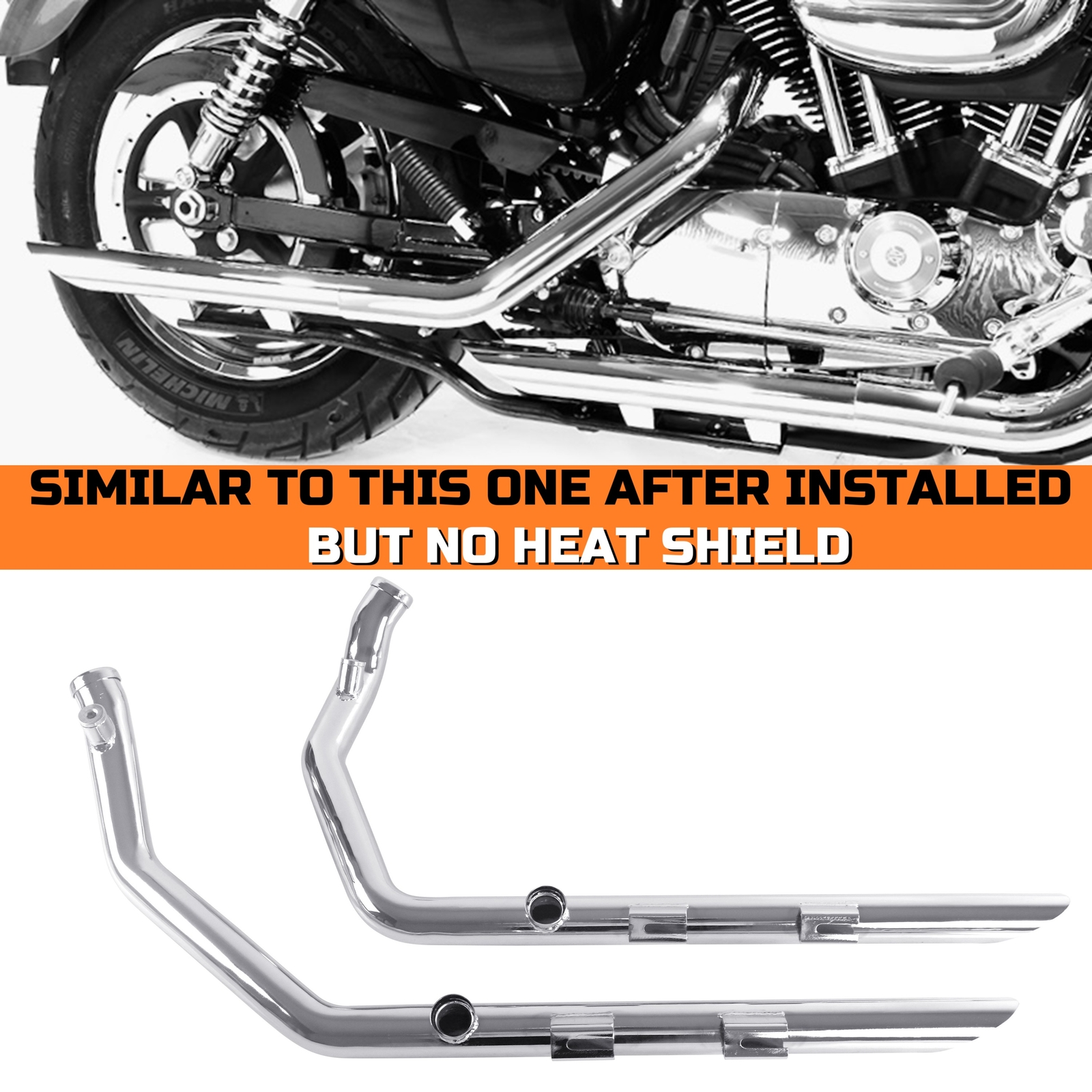 Aggressive Tone Drag Exhaust for Harley Sportster 2004-2013 Models Rumble