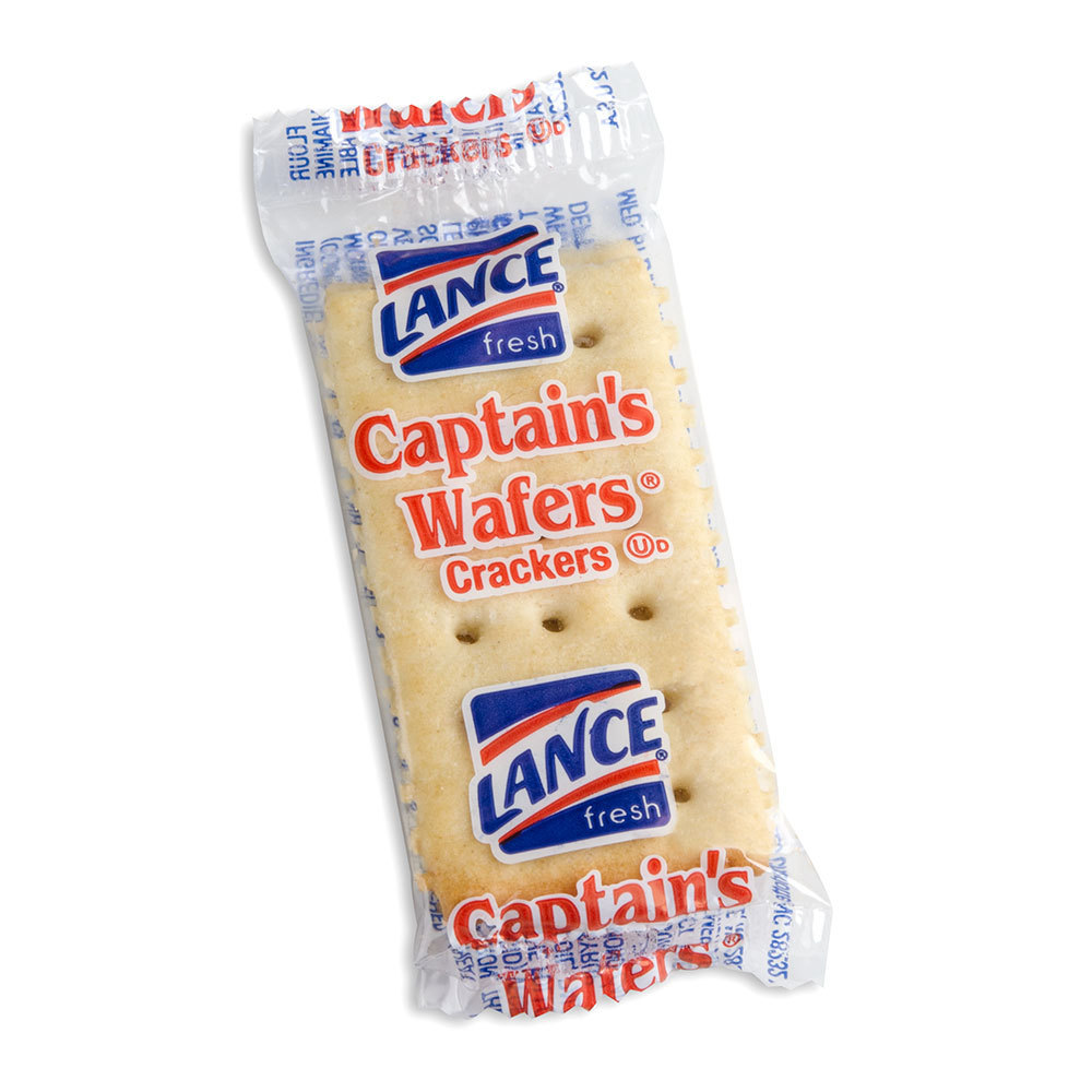 Lance Captain's Wafer Crackers 2/Pack, 500/CS  *
