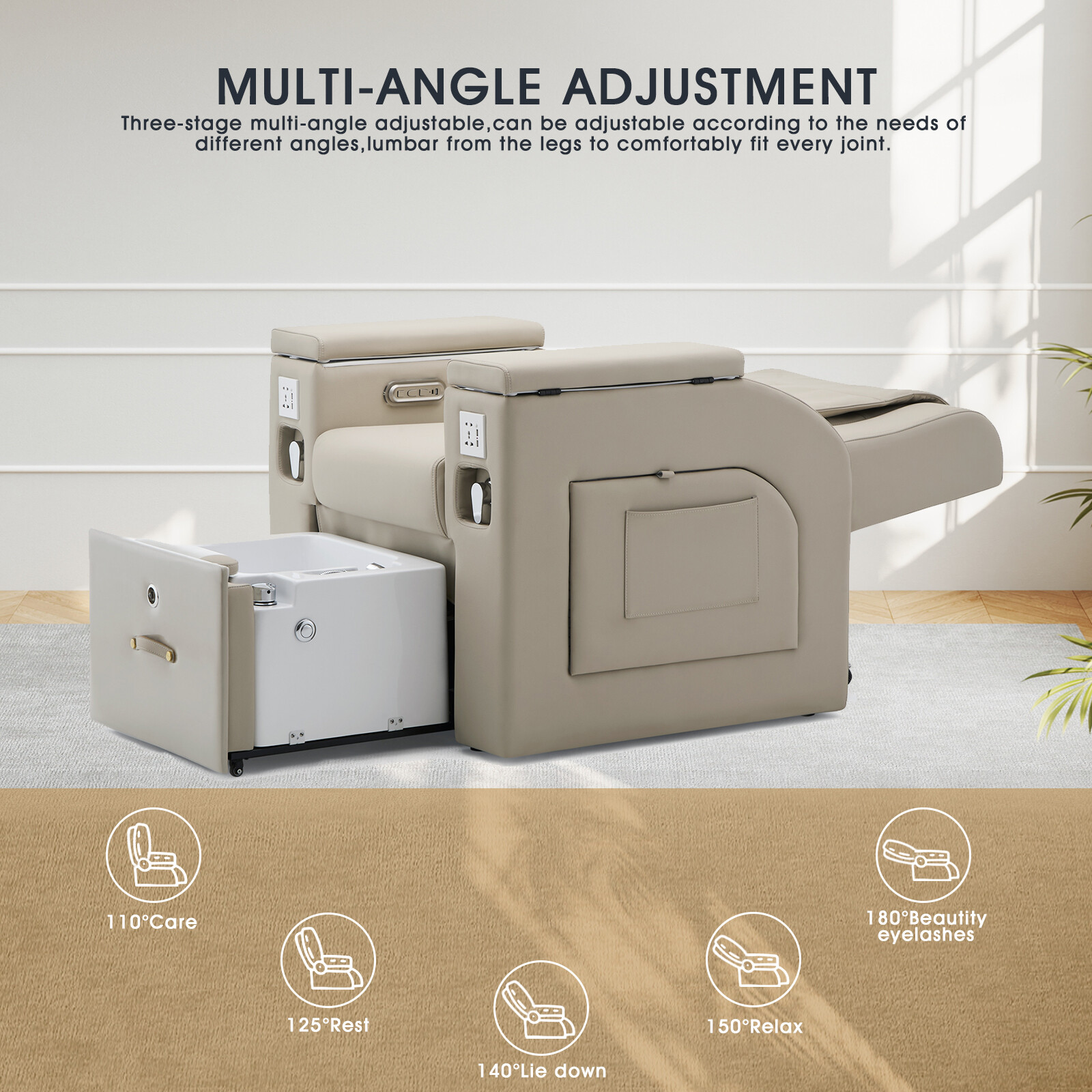 Pedicure Spa Chair with Smart Foot Bathtub,Manicure Salon Tattoo for Nail Tech