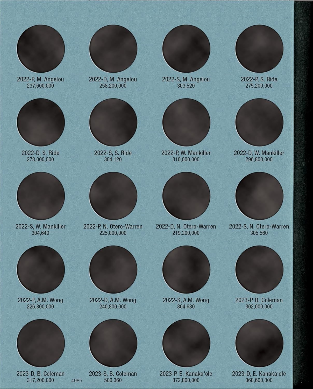 Whitman American Women Quarters Coin P - D - S Folder 2022-2025 Album Book