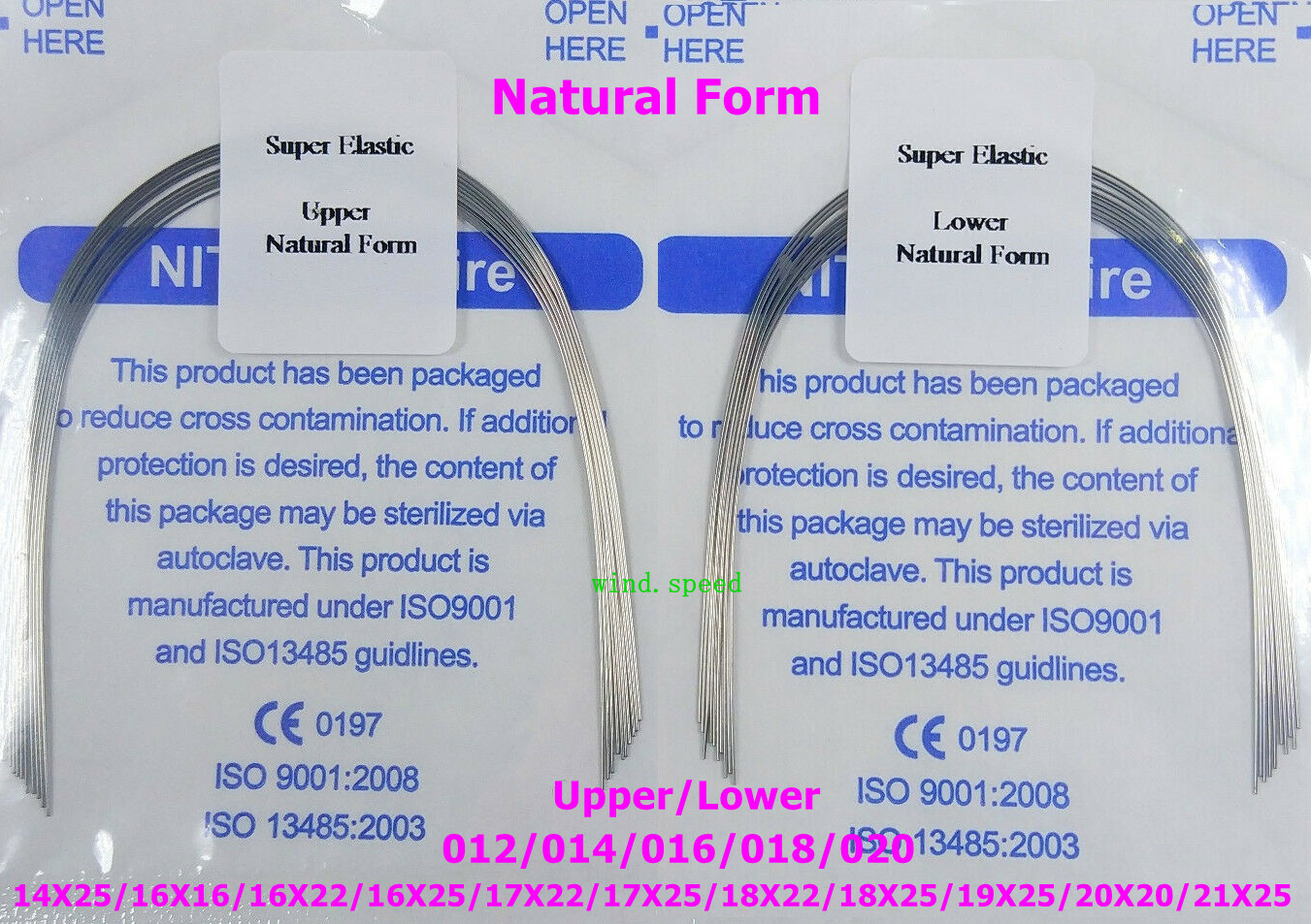 Dental Orthodontic Arch Wire Super Elastic Niti Round Rectangular Natural Form