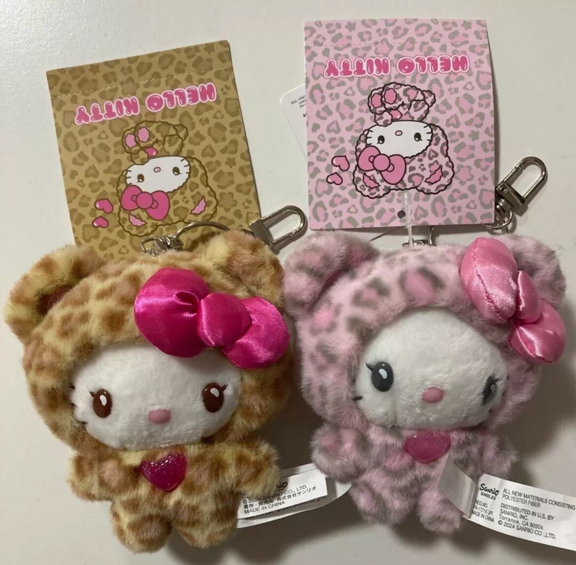 Sanrio Licensed Hello Kitty Gal Pal Mascot Keychain Leopard Print-US SELLER