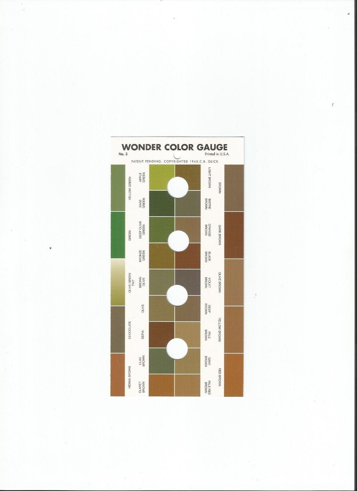1 Wonder Color Gauge - Stamp Color Guide / Gauge - Meghrig