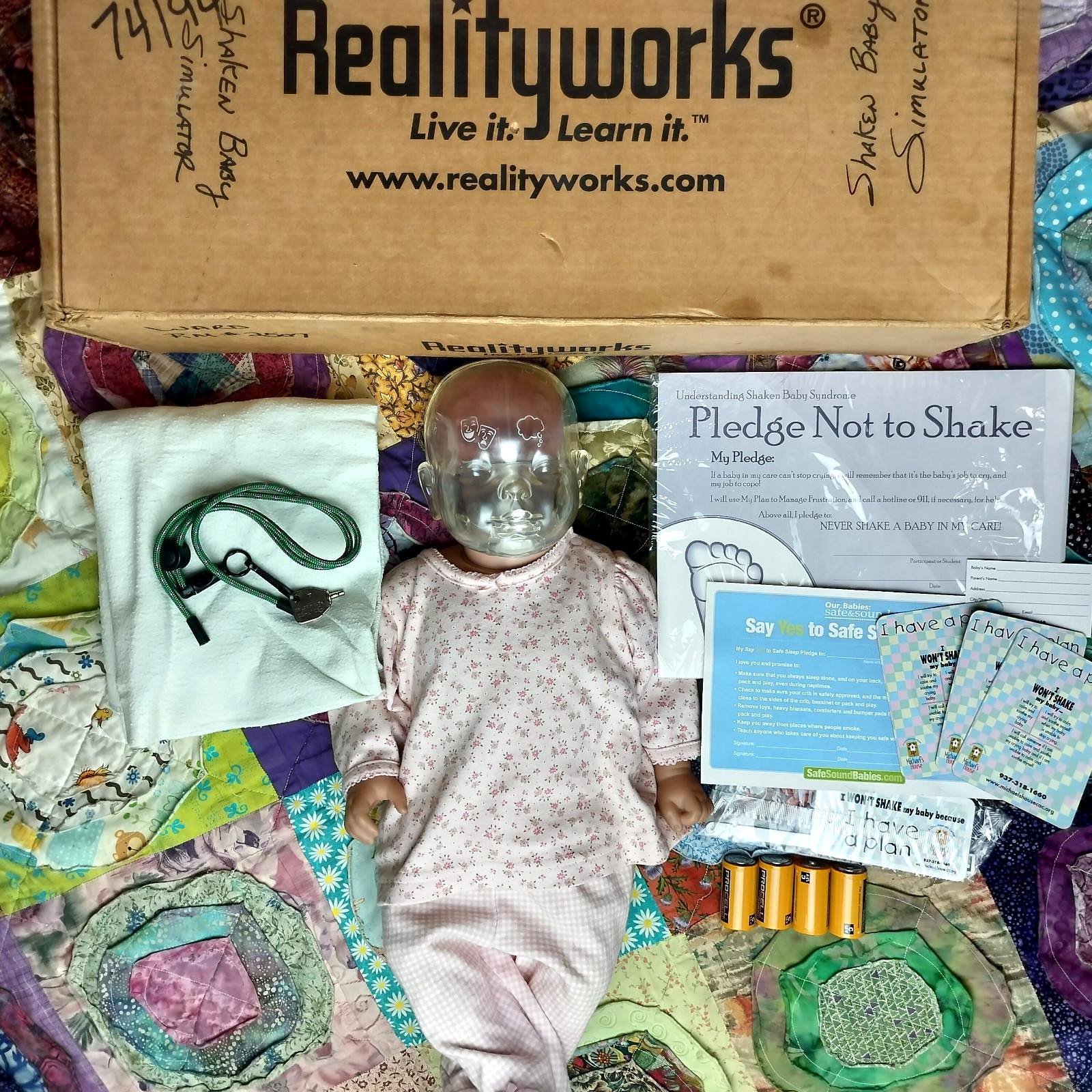 RealCare Realityworks Shaken Baby Syndrome Simulator In Box With Key And More