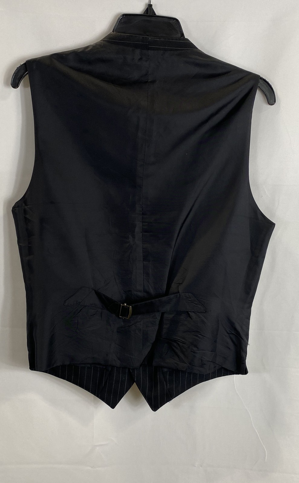 Gucci Men's Black Pinstripe Suit Vest Waistcoat Made in Italy Size 48