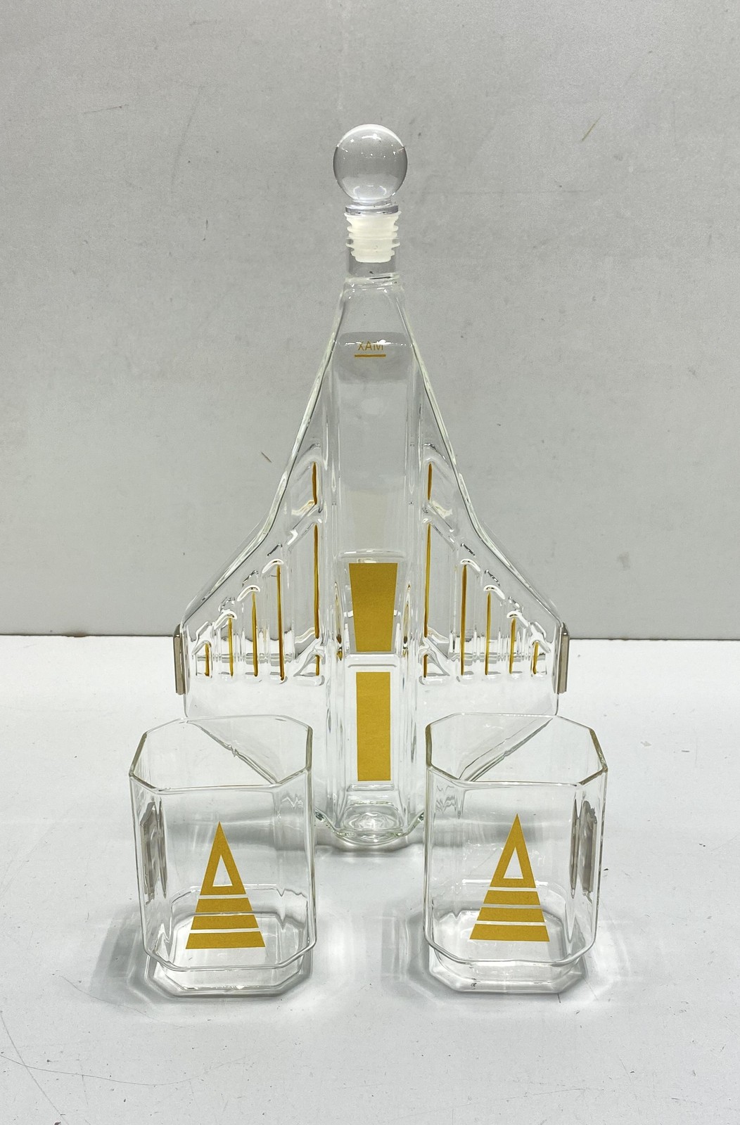 Kollea Space Warship Whiskey Decanter Set Glass Barware 2 Glasses Stopper