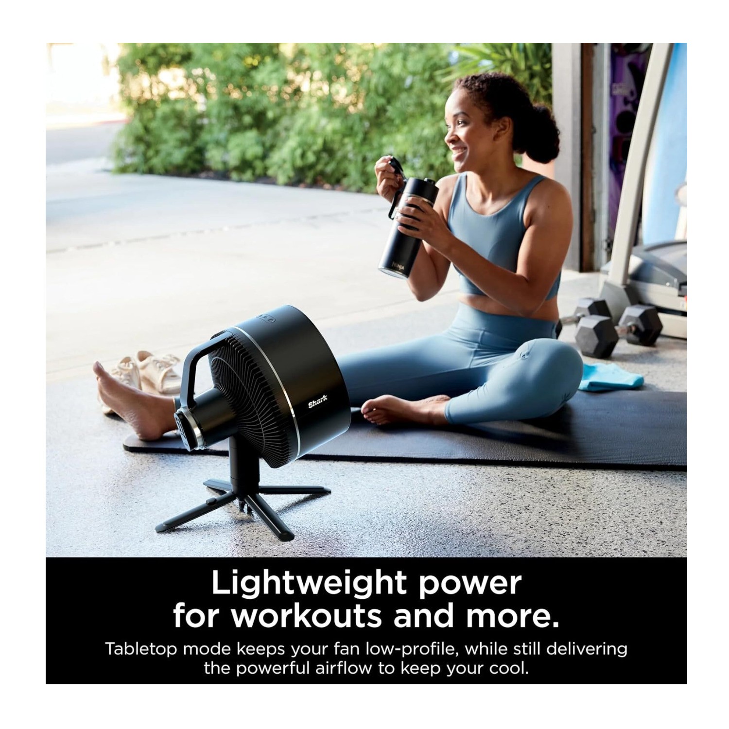 Shark FlexBreeze Indoor Outdoor Fan with Pedestal Base and Remote