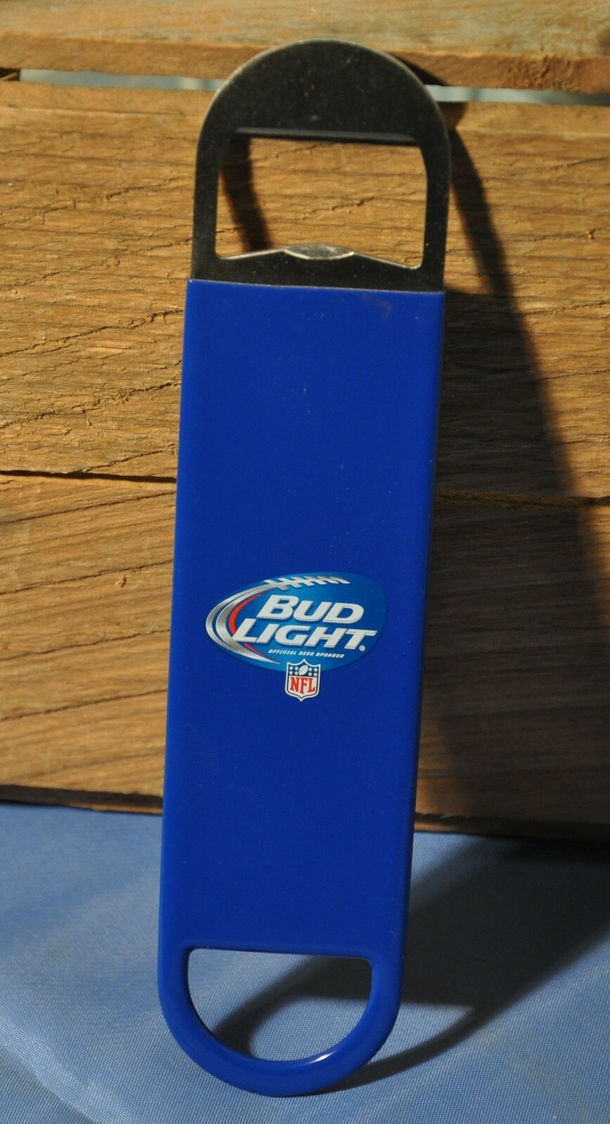 Bud Light Beer NFL  7" Bartender Bottle Opener Metal Church Key New