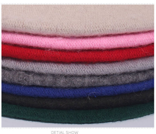 New Warm French Style Lightweight Casual Classic Beanie Solid Color Wool Beret