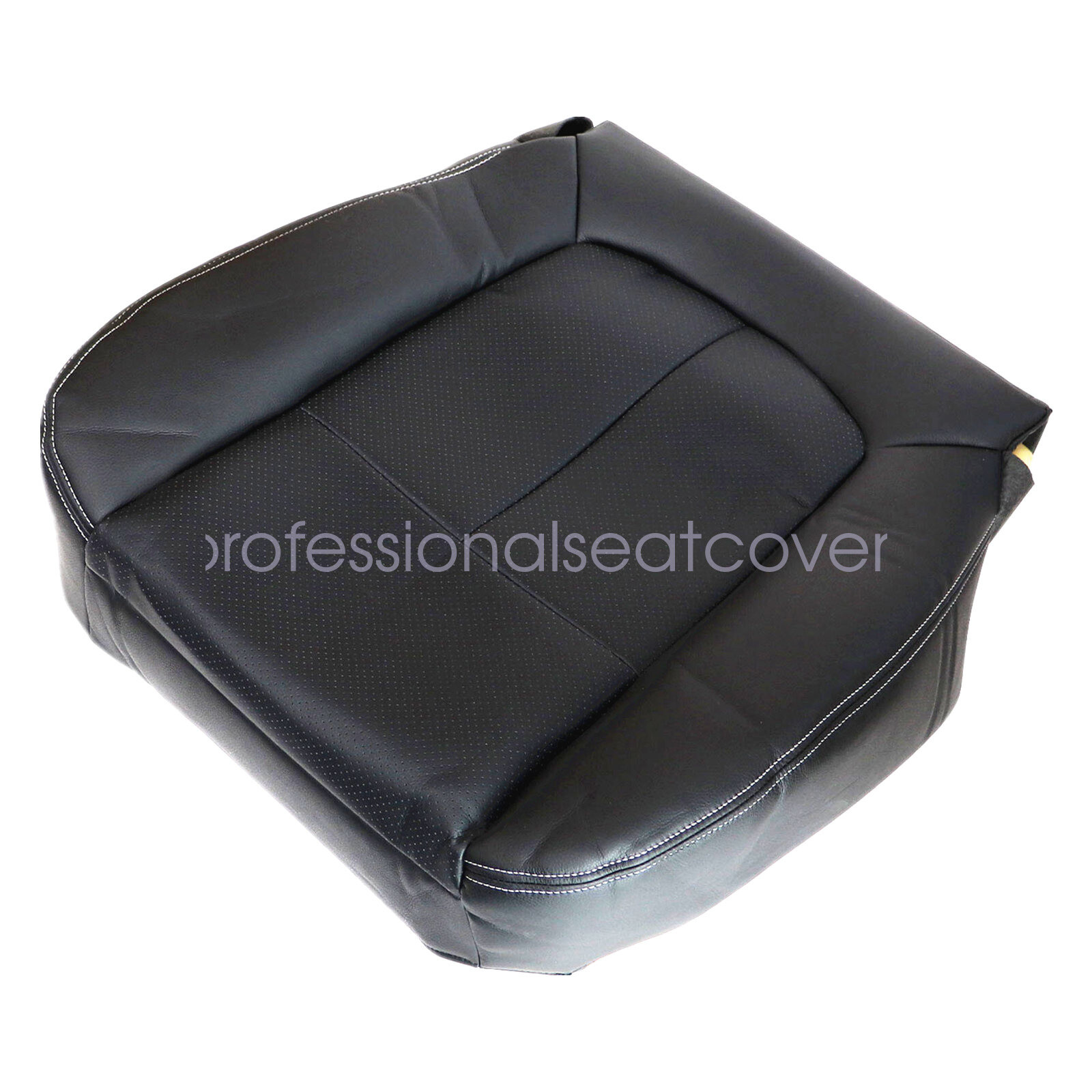 For 2009-2014 Ford F150 Lariat Front PERFORATED Leather Seat Cover Black