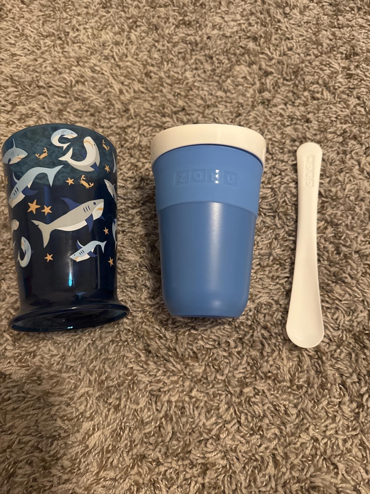 Zoku Blue Shark Pattern Slushy Maker