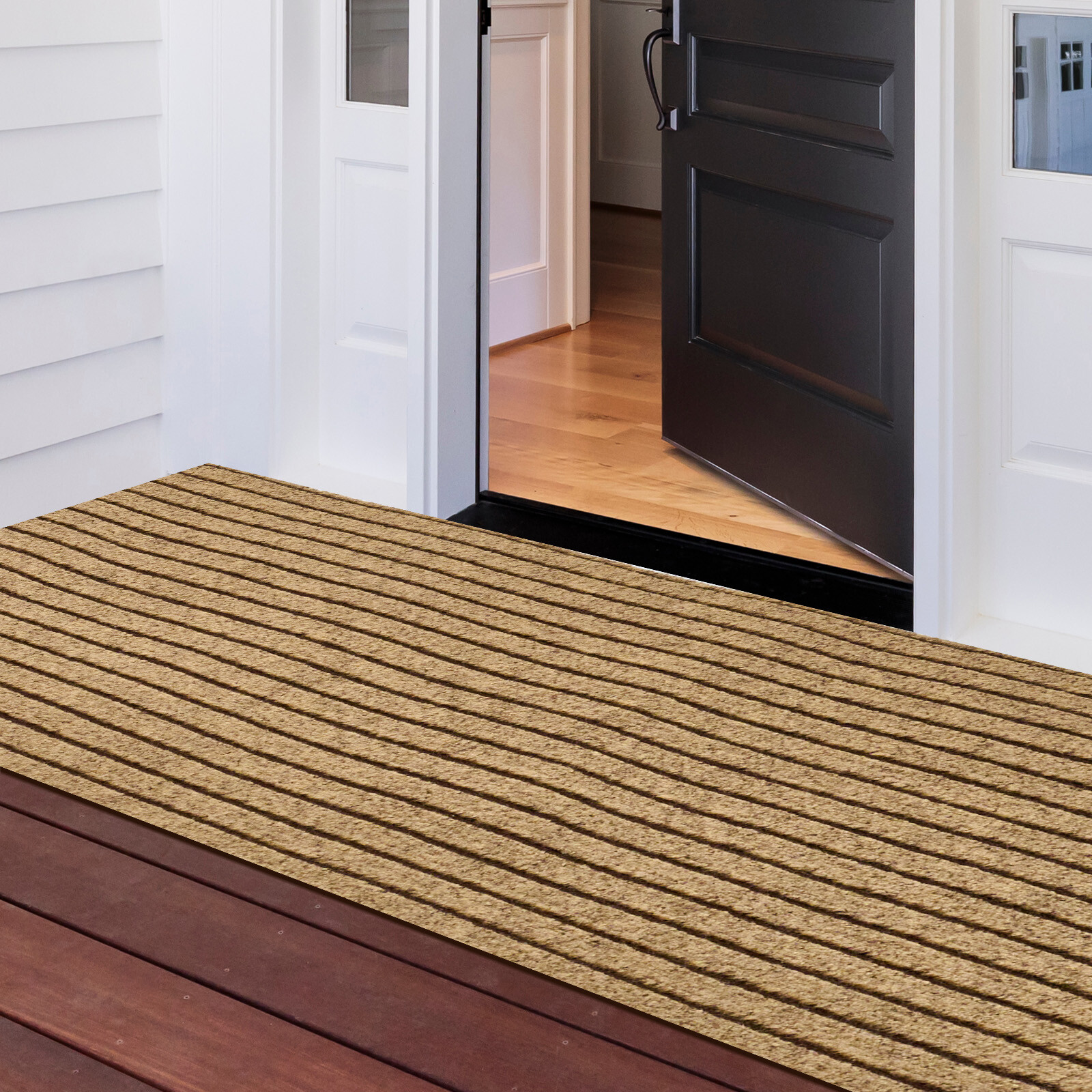 Entryway Runner Rug Indoor Outdoor - Extra Long Hall Rugs Runners Non Slip Brown