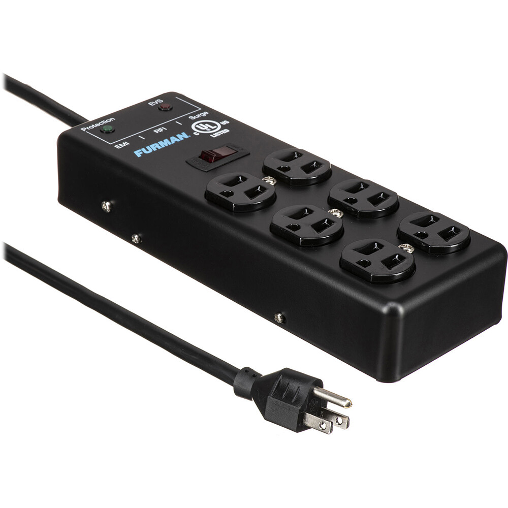 Furman SS-6B-PRO 6-outlet Pro Surge Suppressor Strip with EVS