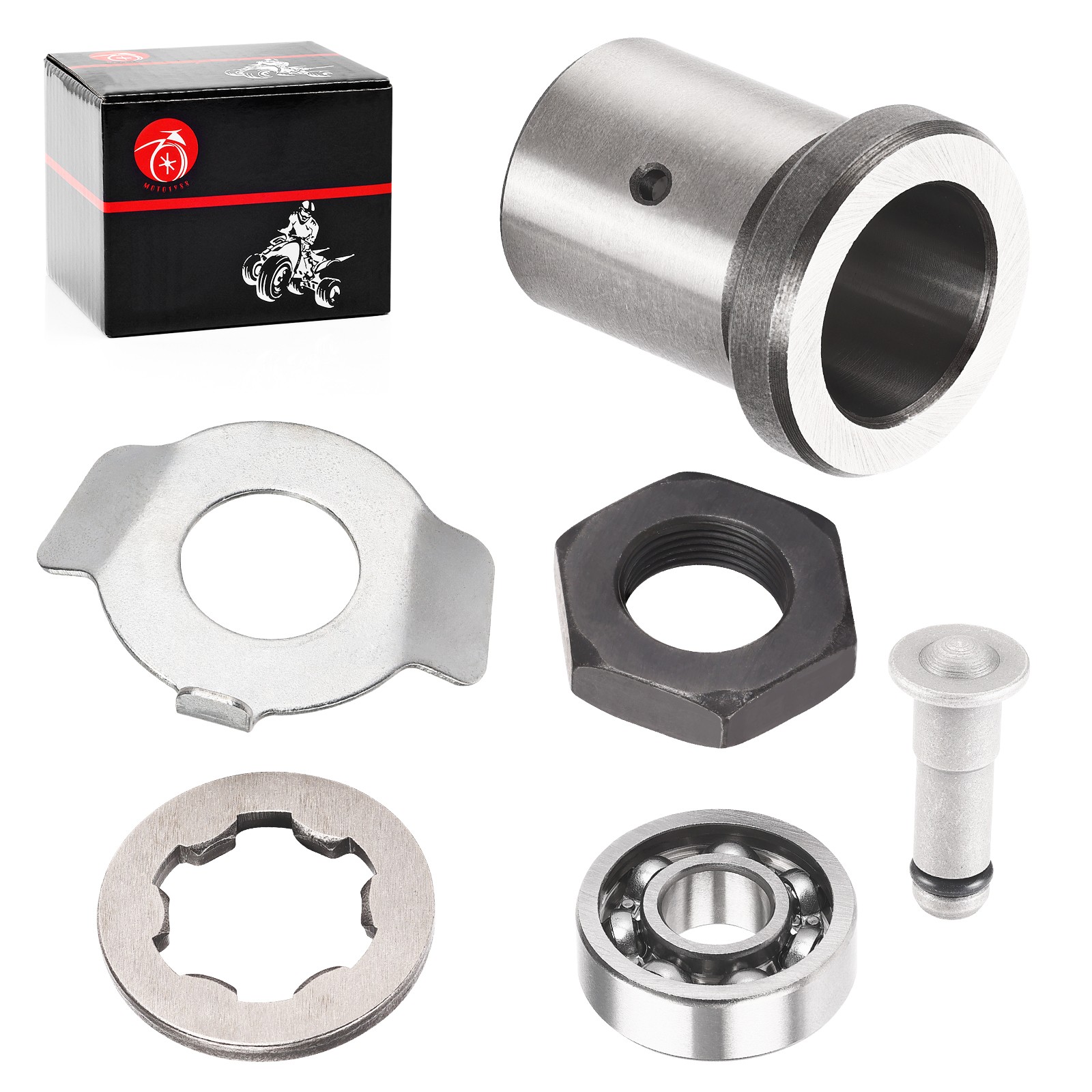 Front Sprocket Lock Nut w/ Washer Fit for Yamaha 1987-2004 Warrior 350 YFM350X