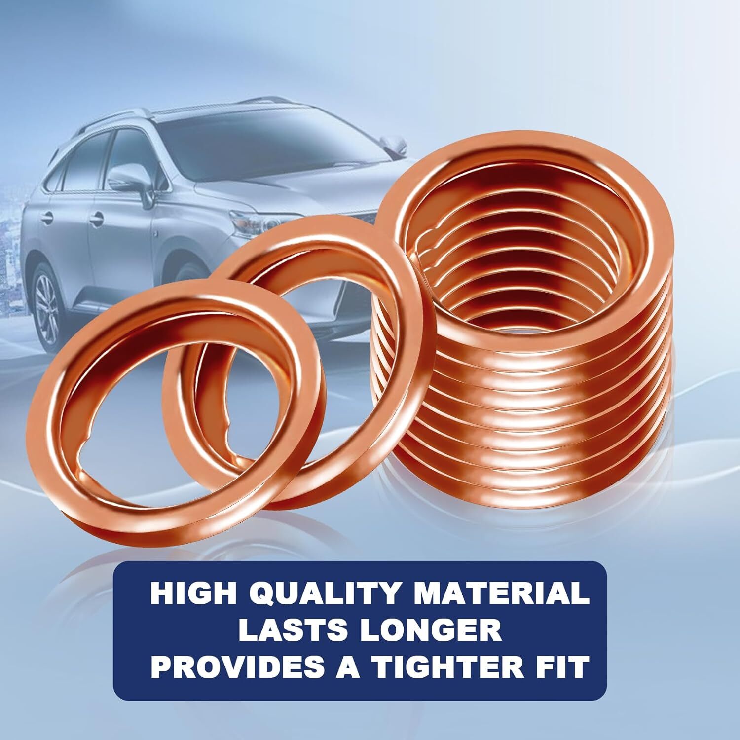 24-PCS Oil Drain Plug Gasket Washer- Copper M12 Crush Washer Oil Drain Plug