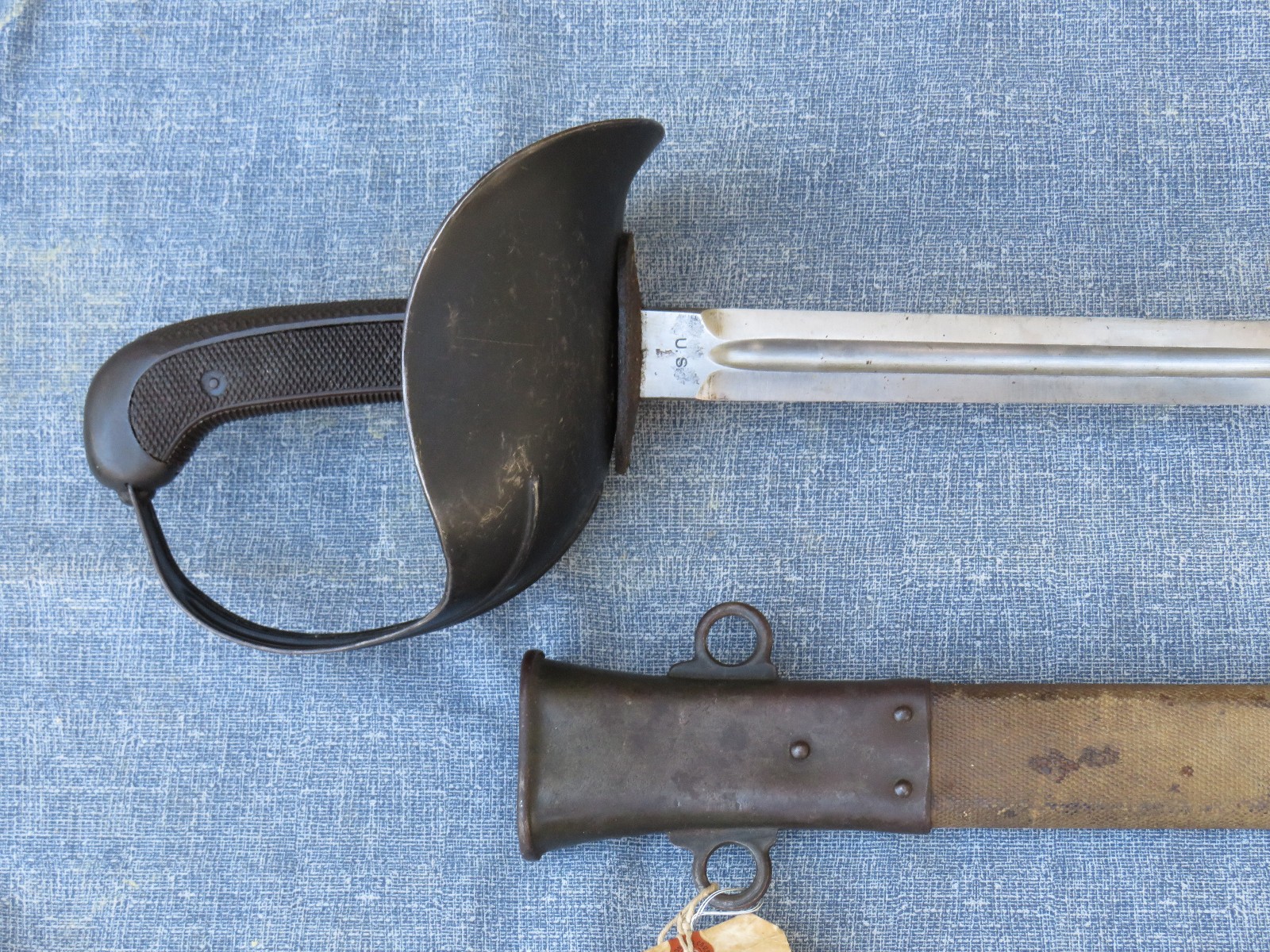 WWI US MODEL 1913 PATTON CAVALRY SWORD w SCABBARD DATED L.F.&C. 1918 EXCELLENT