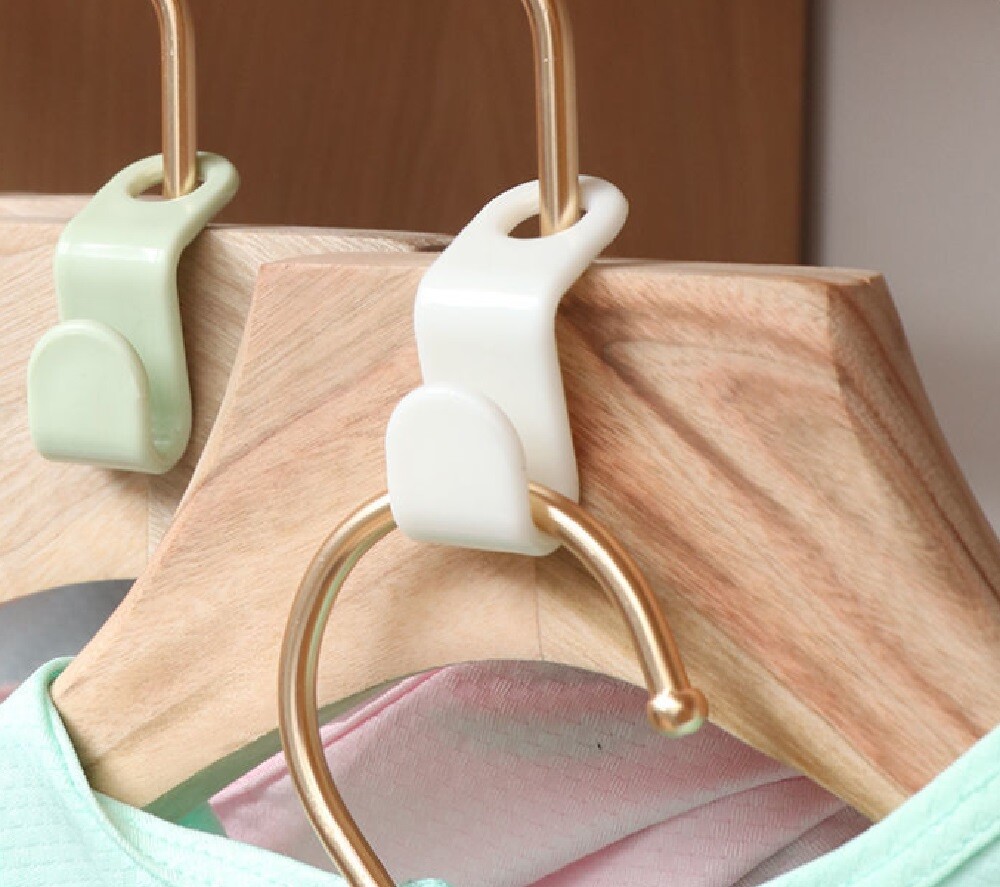 40 Pcs Hanger Connector Hooks Set- Space-Saving Closet Organizer Clips for Cloth