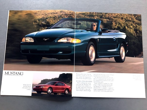 1995 Ford Mustang and GT 24-page Original Car Sales Brochure