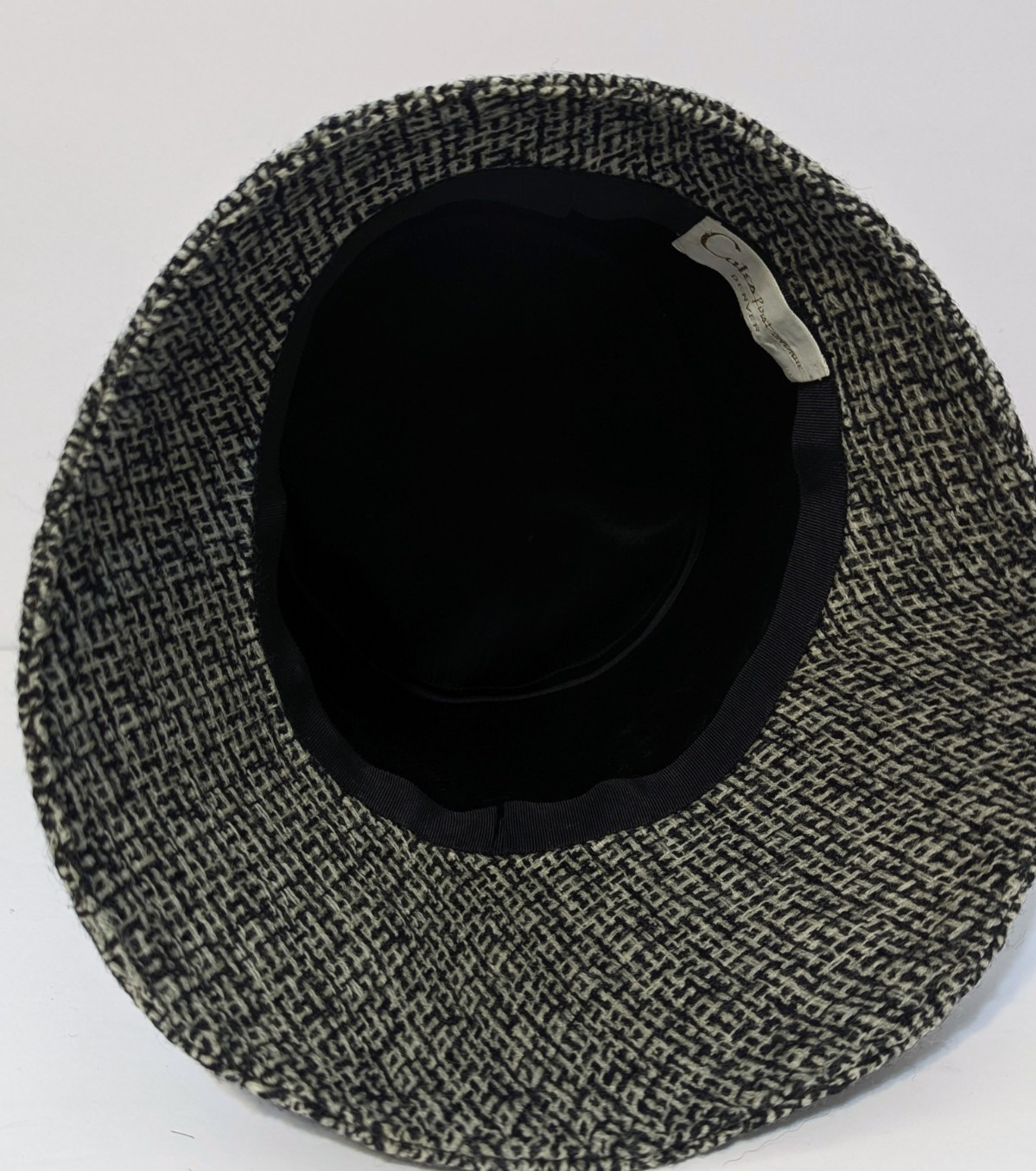 Vtg 60s 70s Tweed Tall Stovepipe Hat Womens Cates First Ave Mod Groovy Unique