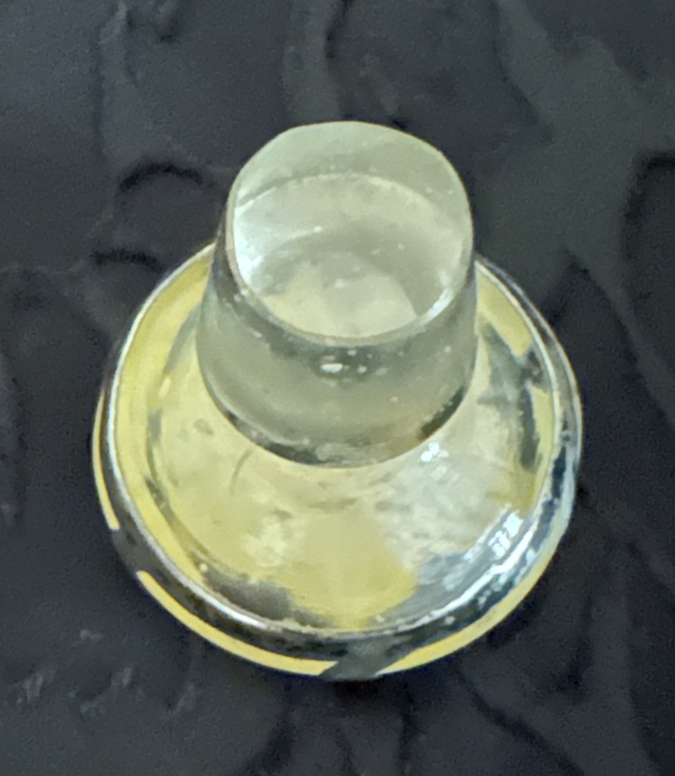 Antique Art Nouveau Sterling Silver Overlay Clear Glass Scent/Perfume Bottle