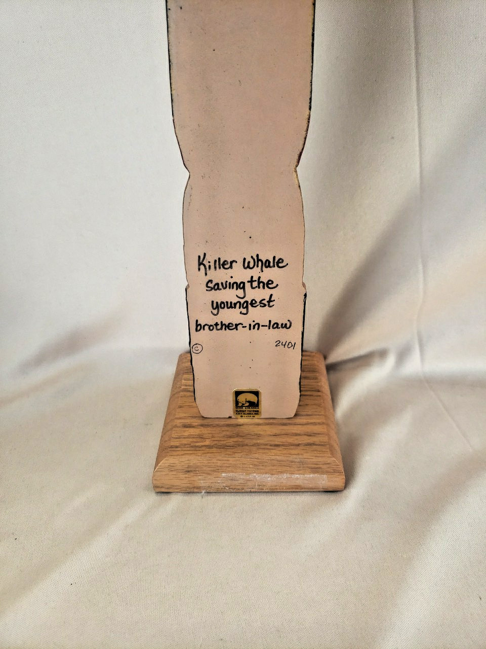 VINTAGE 24 1/2" TLINGIT NW COAST INDIAN WOOD MULTIPLE FIGURES TOTEM POLE MODEL