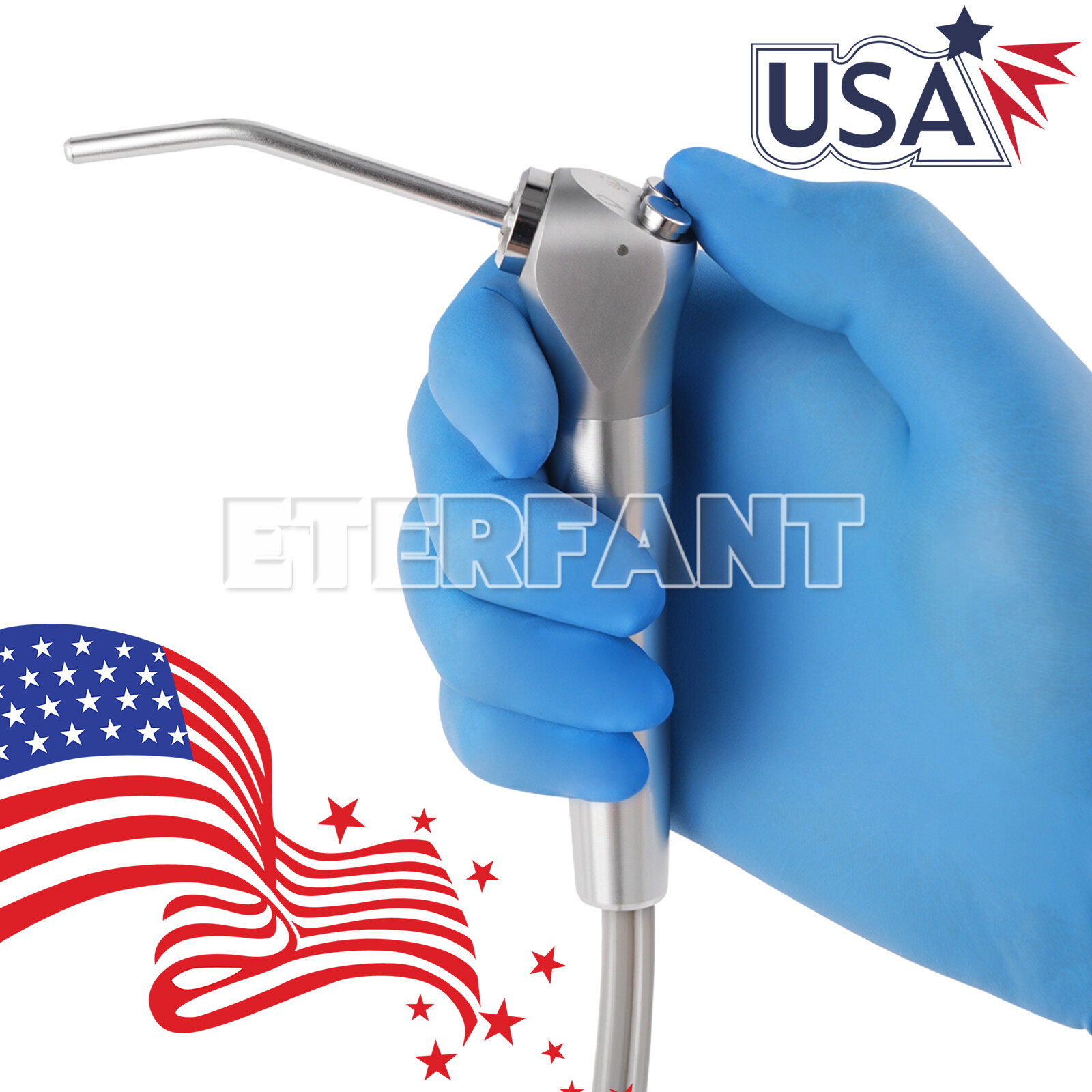 ETERFANT Portable Dental Folding Chair+LED Light+Air Turbine Unit Weak Suction