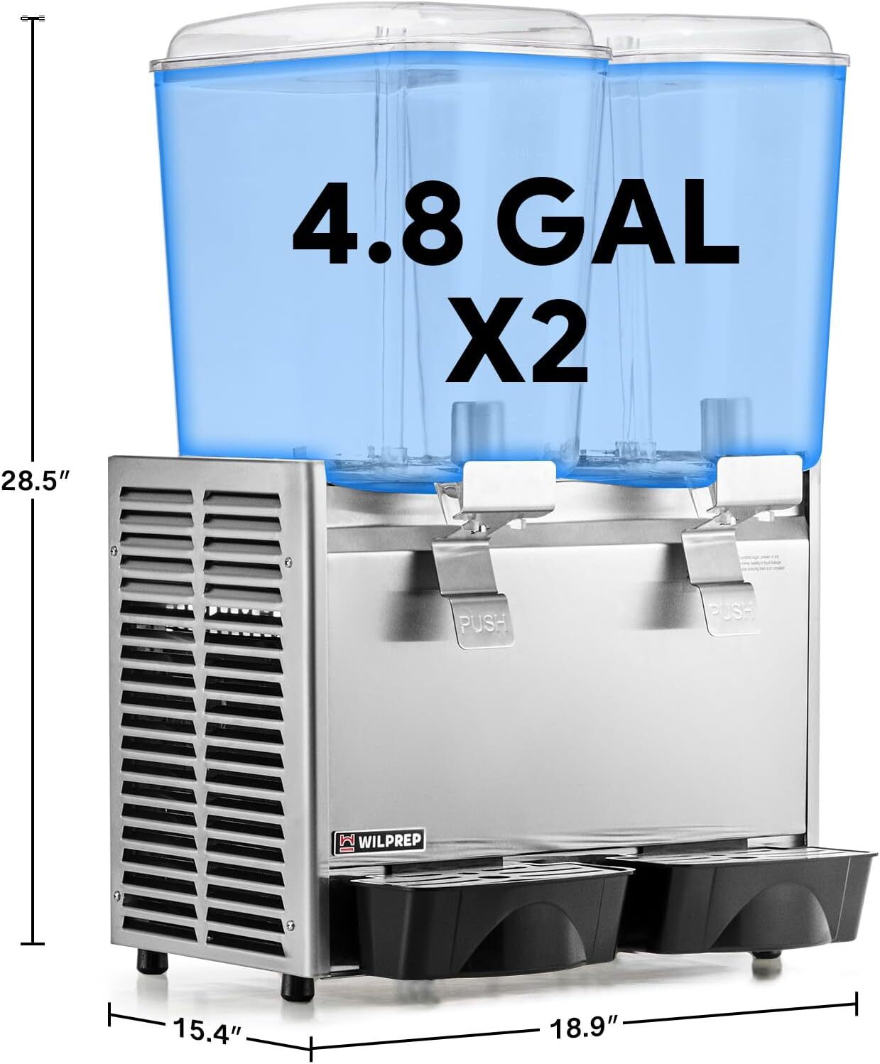 Secondhand Commercial Beverage Dispenser, 9.6 Gal Refrigerated Juice Dispenser