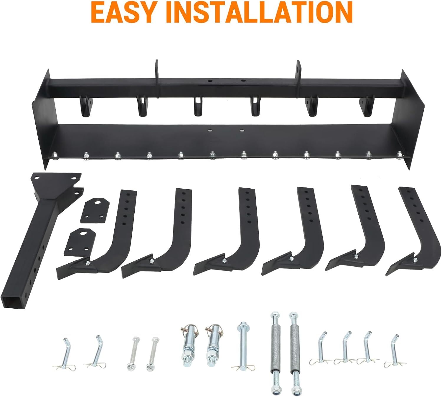 55" Tow Behind Box Scraper Box Blade 3-Point Quick Hitch For Cat 0 Cat 1 Tractor
