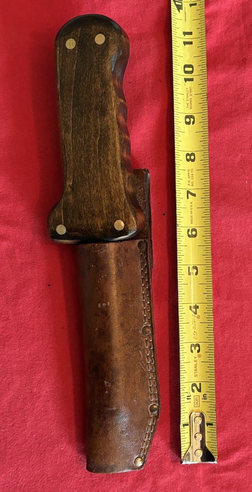 WW1 1914-1918 ENGLISH TRENCH SPIKE KNIFE - NEW WOOD GRIP