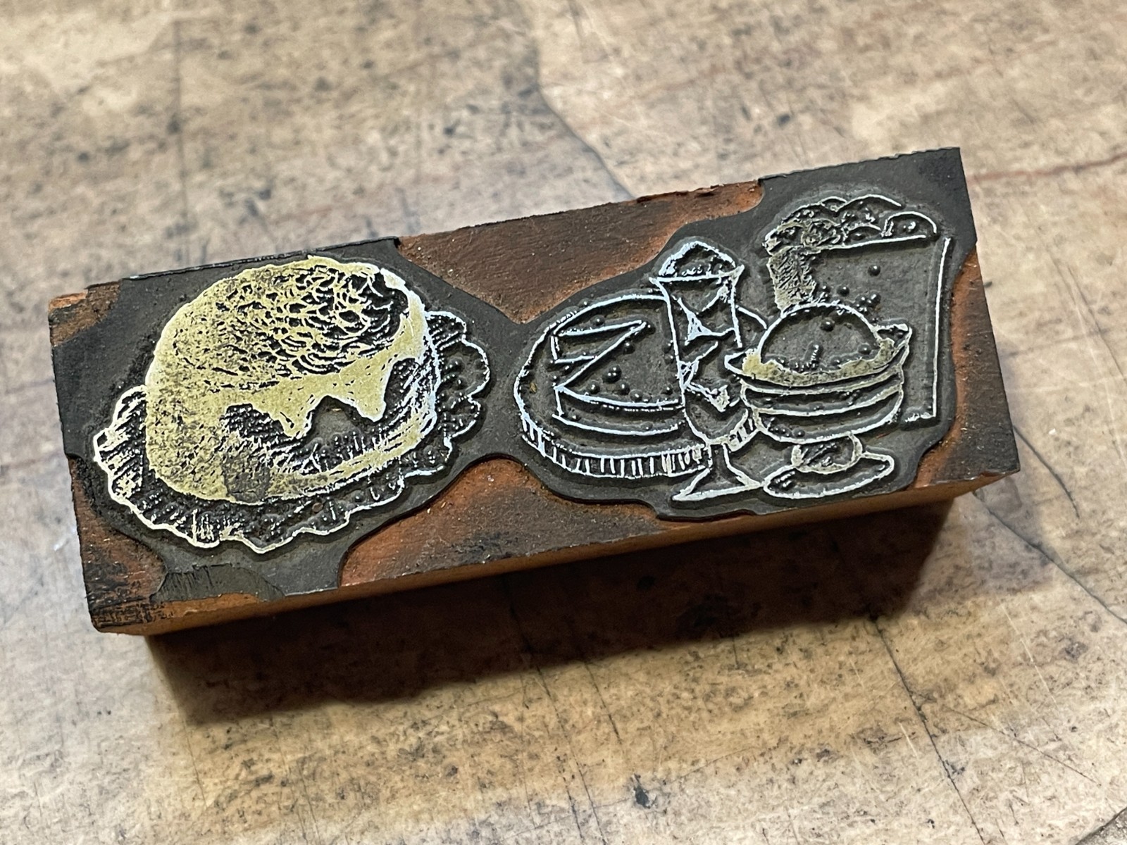 Printing Letterpress Printers Block Food On Table / Hospitality (1259)