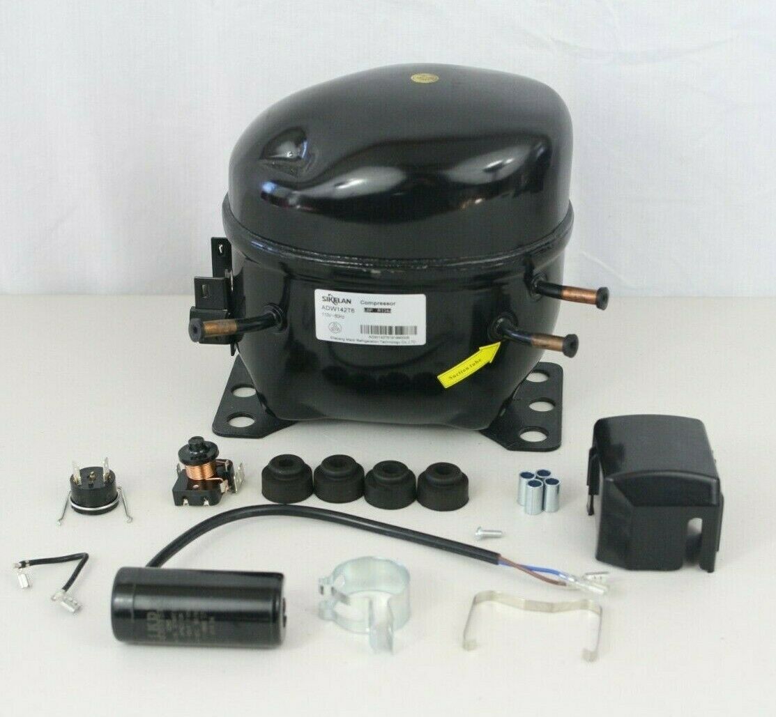 SIKELAN ADW142T6 REFRIGERATION COMPRESSOR 1/2 HP 1372BTU 110-120V R134A 50-60HZ