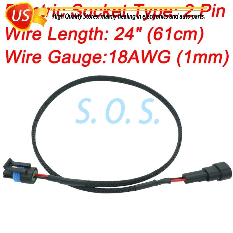 CTS Coolant Temperature Sensor Extension Harness Fit 2 Wire Water Temp LSX Plug