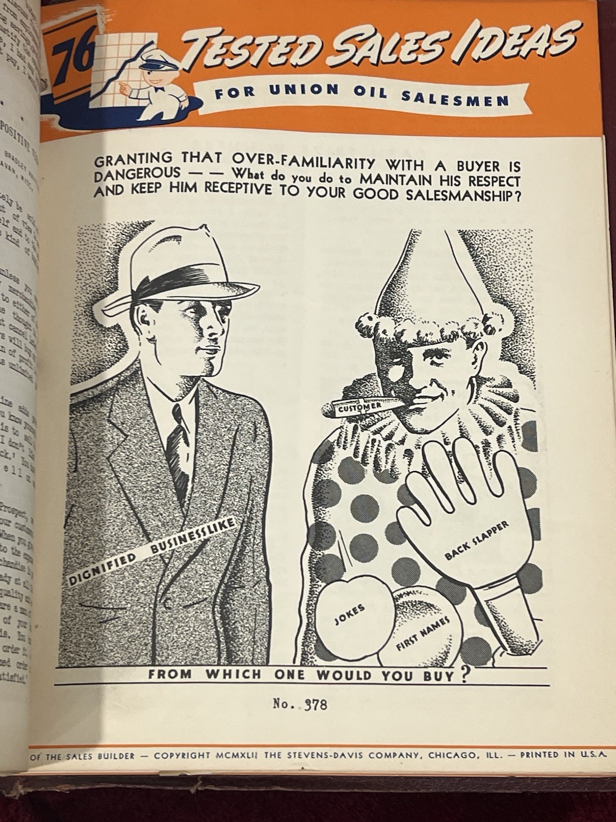 Union Oil Sales Builder Binder 1940s Internal Training Portfolio Illustrated