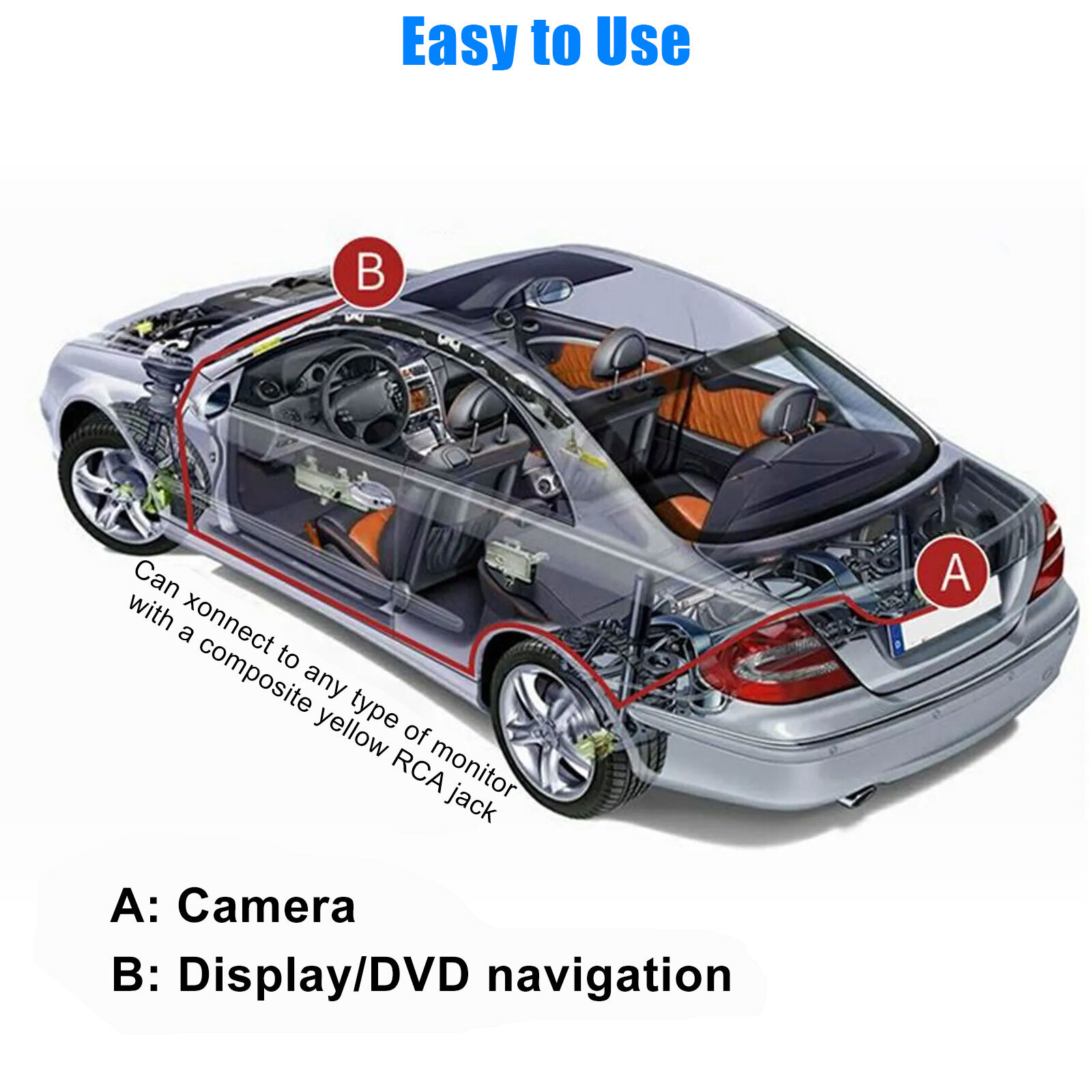 170° Car Rear View Backup Camera Reverse Parking Cam Waterproof HD Night Vision