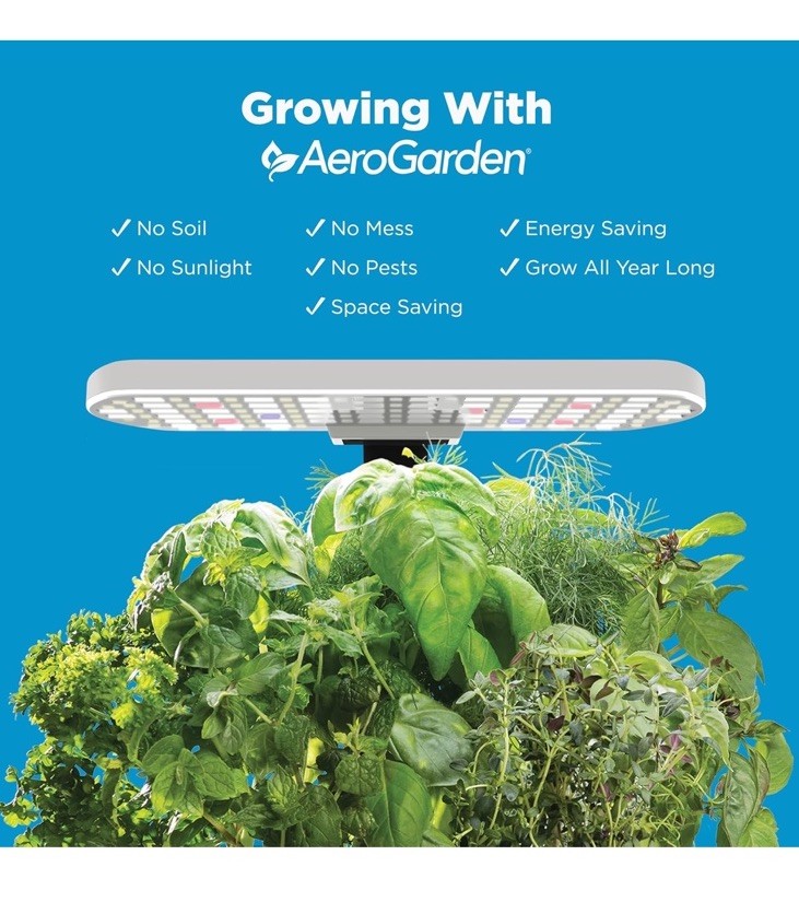 AeroGarden Harvest 2.0, Indoor Garden Hydroponic System with LED Grow Light