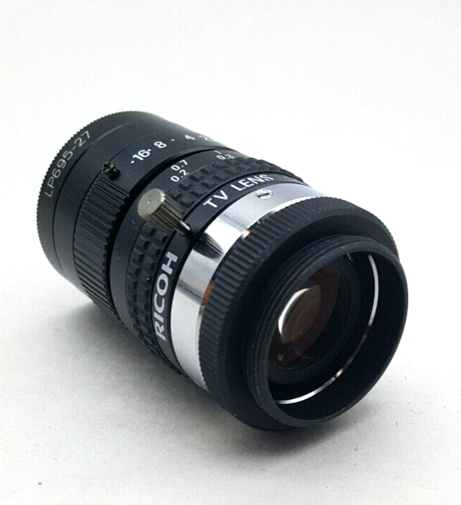 Ricoh FL-HC1212B-VG 1/2" 12mm F1.2 Manual Iris C-Mount Lens w/ Locking Screws