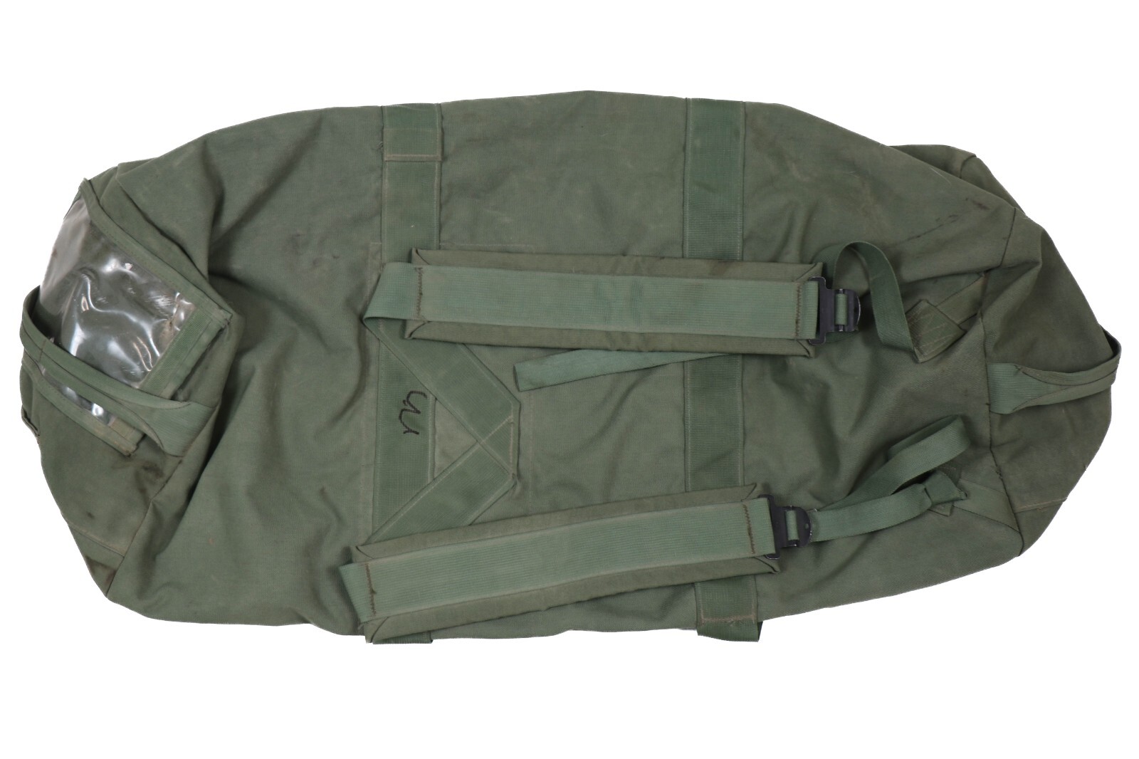 DAMAGED Improved Military Sea Bag US Army Duffle Deployment Pack Green Side Zip