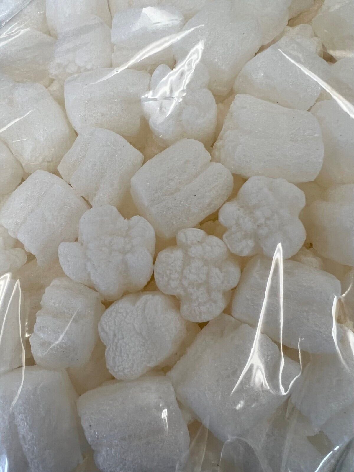 FunPak Packing Peanuts White Puffy Cloud Shape MiniPack .6 cu ft Biodegradable