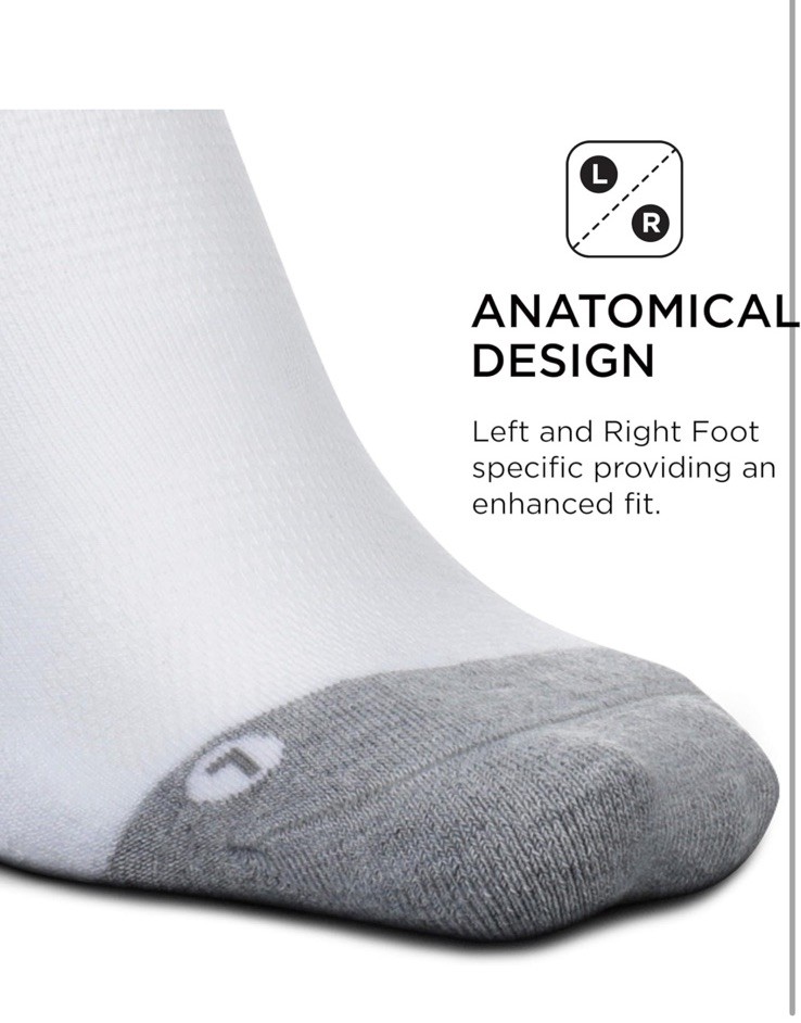 3 Pairs Feetures Elite Light Cushion No Show Tab Socks Medium - Unisex