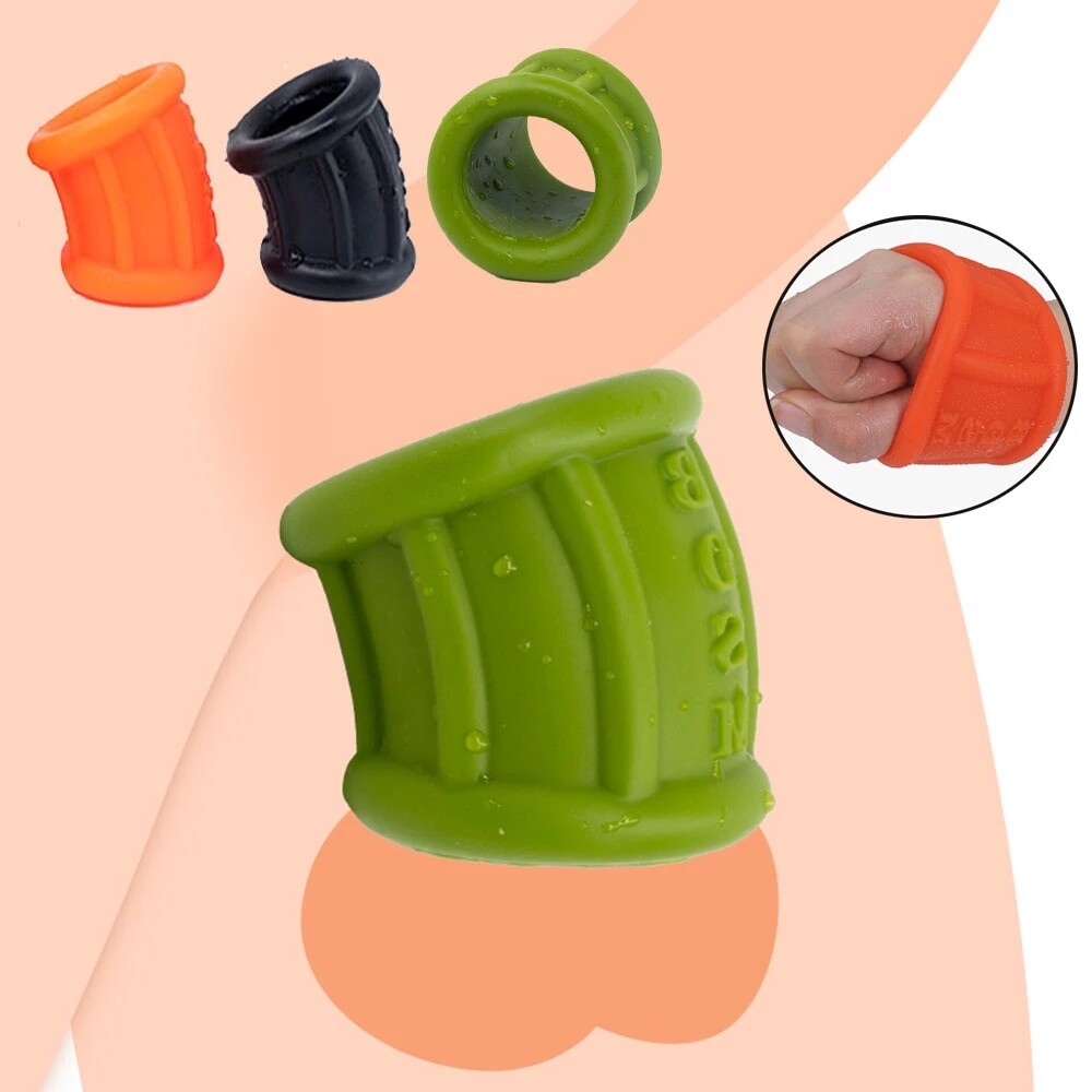 Silicone Ball Scrotum Stretcher Enhancer Squeeze Testicle Ring Delay Ejaculation