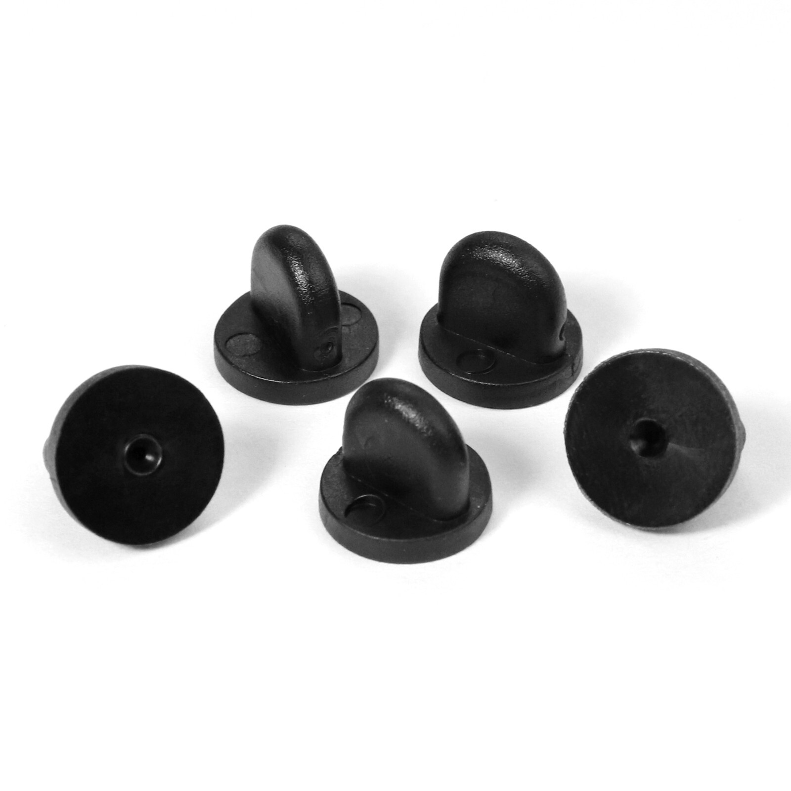 250pc Rubber Pin Backs Black PVC Pin Keepers Pin Cap Replacement Uniform Badges