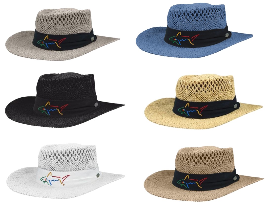 Greg Norman Signature Straw Hat Golf Cap - New