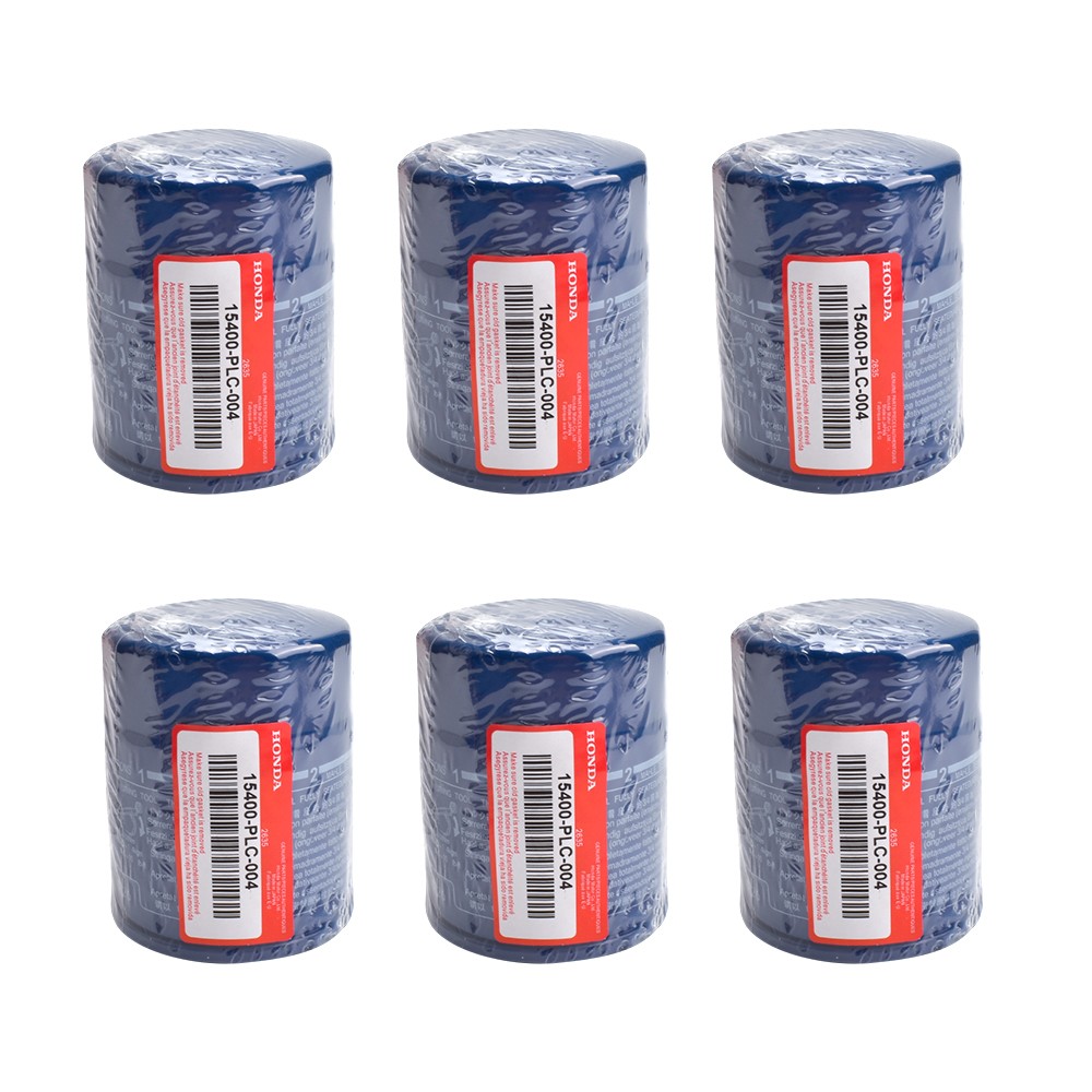 6PCS Honda Genuine Oil Filters WITH Drain Plug Washer 15400-PLC-004 NEW SEALED