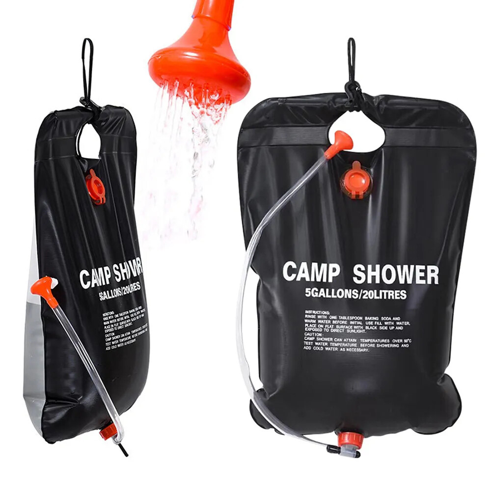 20L Water Bags Outdoor Camping Shower Bag Solar Heating Portable Folding Hiking